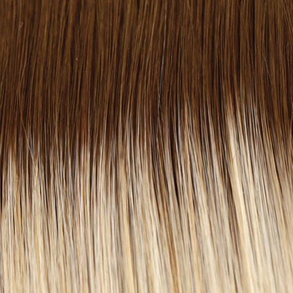 24/102/R12 | Gold Blonde Platinum Highlights Rooted Gold Brown color swatch by TressAllure